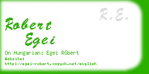robert egei business card