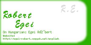 robert egei business card